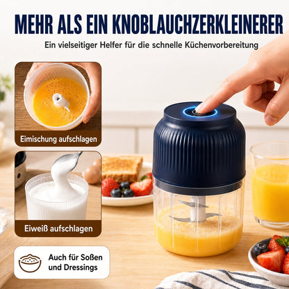 🔥 50 % RABATT! 💥6-Klingen Elektrischer Zerkleinerer｜Für Gemüse, Zwiebeln, Kräuter, Nüsse & Fleisch｜Kabellos, One-Touch & Leicht zu Reinigen