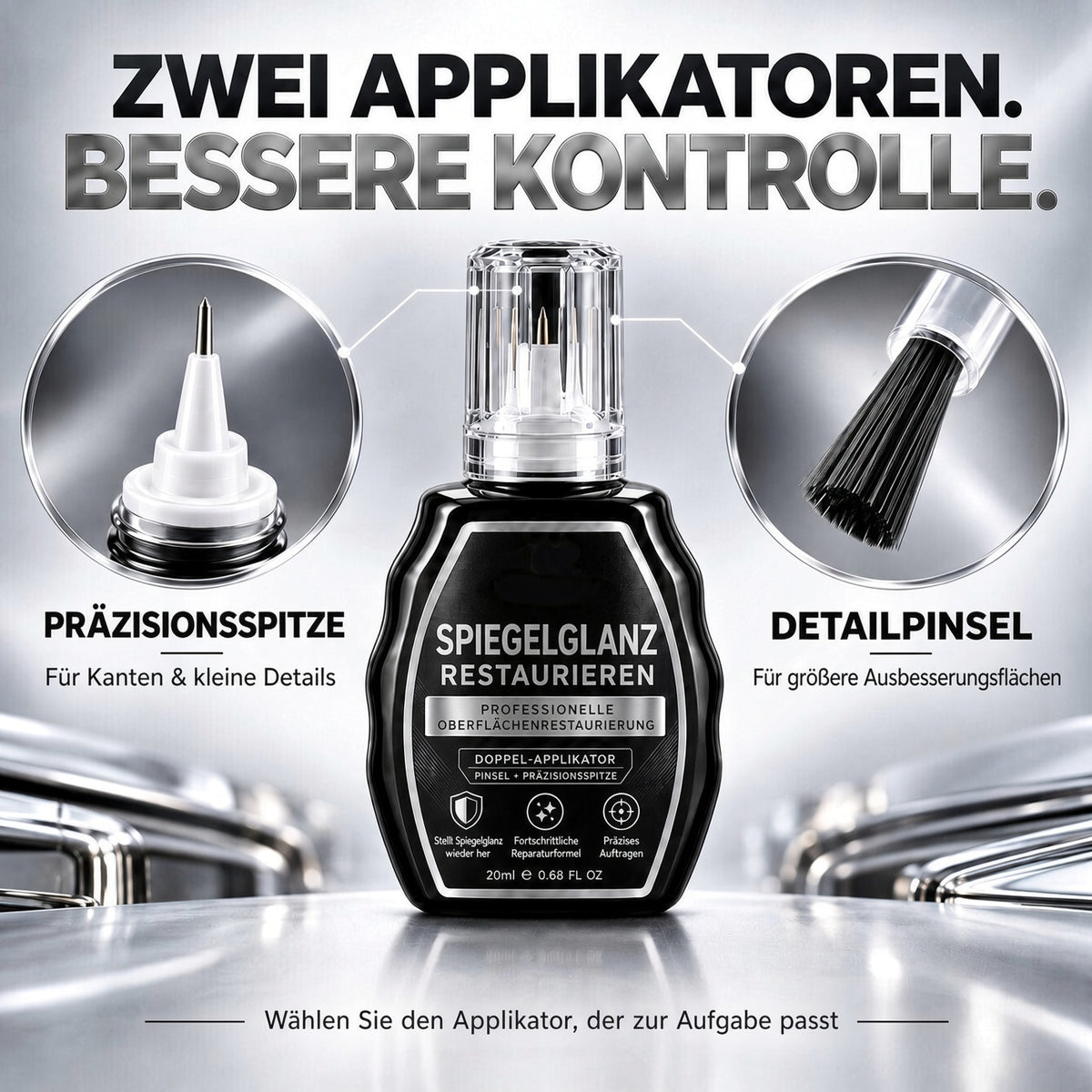 🚗 50 % Rabatt | Professioneller Chrom-Reparaturstift für Auto, Zierleisten, Türgriffe, Embleme & Metalloberflächen