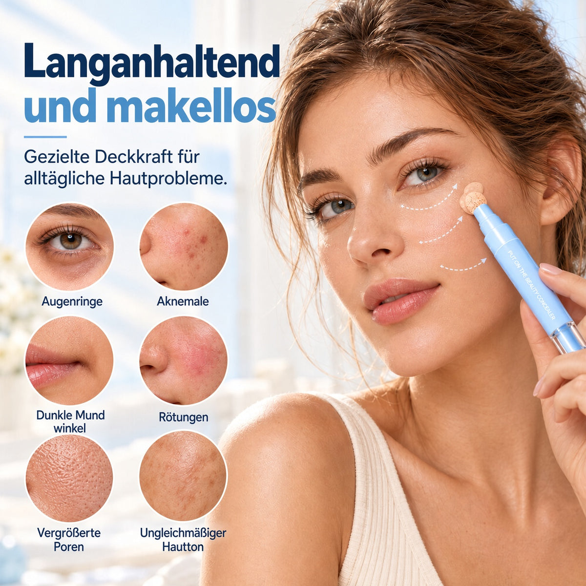 🔥 Jetzt 1 kaufen + 1 gratis! 💄 Multifunktionaler, feuchtigkeitsspendender Liquid-Concealer-Stift ✨