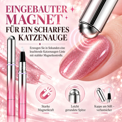 ✨ 50 % Rabatt – 6-in-1 Nagelpflege- & Cat-Eye-Stift – All-in-One Base, Builder, Farbe & Top Coat mit integriertem Magneten