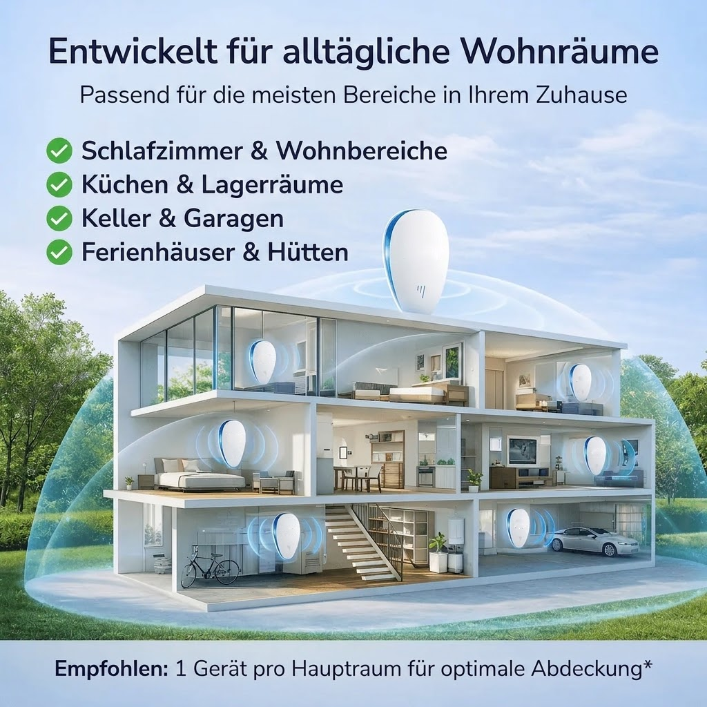 🔥 50 % RABATT 🔥 Multifunktionaler Ultraschall-Schädlingsvertreiber 🏠 Leise & verbesserte Version