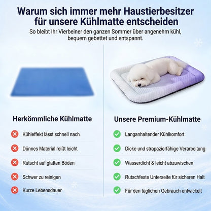❄️Pet Cooling Mat for Dogs & Cats 🐾  Naturally Cool Ice-Silk Pad • Breathable, Washable & Soft