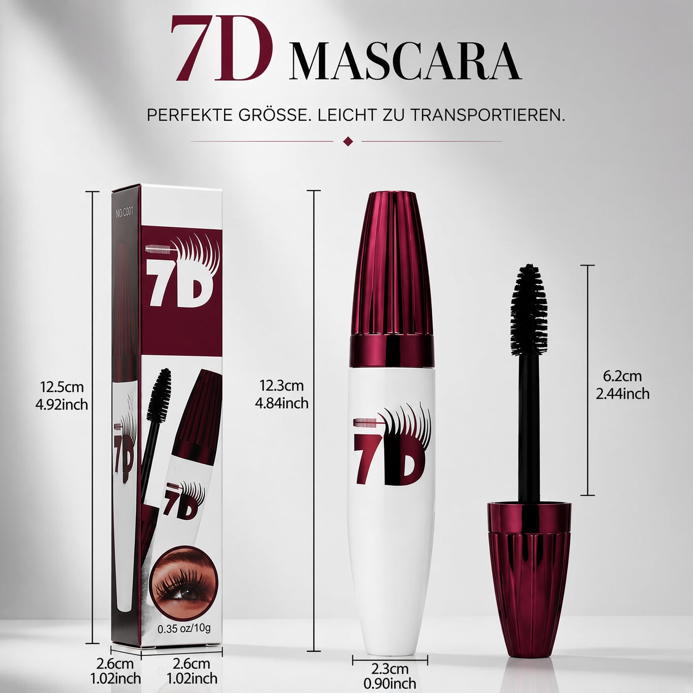 🎁 1+1 GRATIS| 💧 Wischfeste Mascara mit Curl-Effekt – Längere Wimpern ohne Panda-Effekt