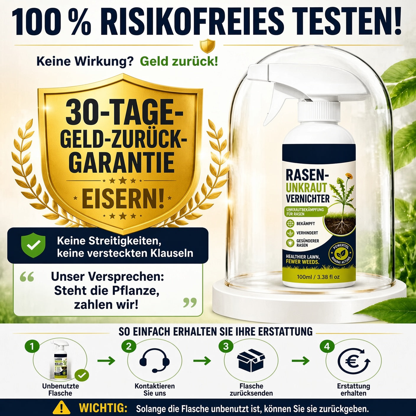 🔥 50 % RABATT 🌿 Unkraut-Stop – Stark gegen Unkraut & hemmt neues Wachstum | Für Garten, Wege & Hof ⚡