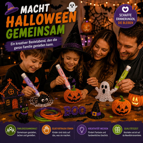 🎃 50% Rabatt – Kabelloser 3D-Zeichenstift für Kinder | Halloween-Kreativset