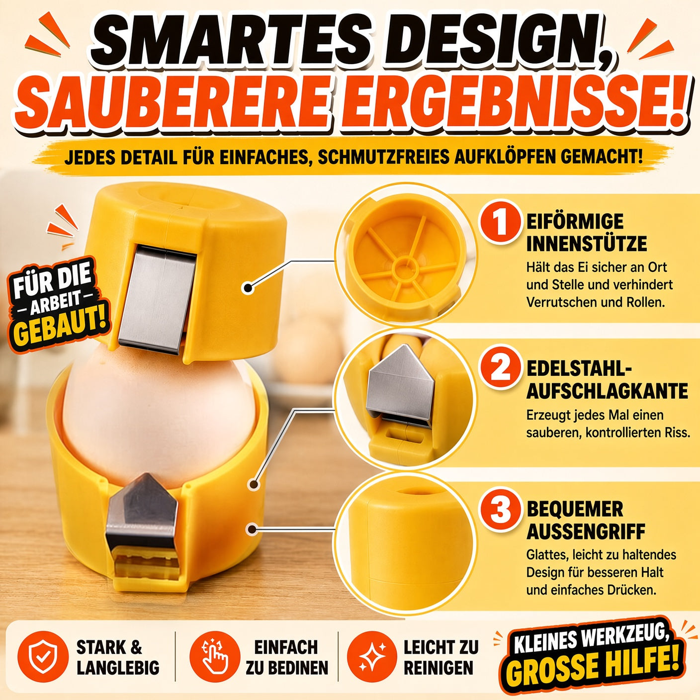 🔥🔥 Nur für kurze Zeit 😮‍💨 1 kaufen, 1 GRATIS! 🍳 Schneller Eieröffner – Hunderte Eier schneller und sauberer öffnen 🔥