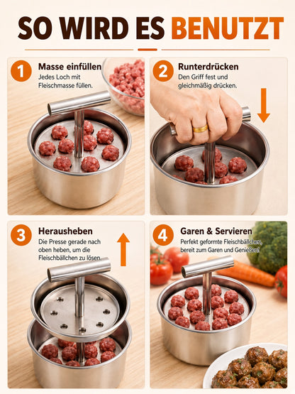 🍳 Kitchen Deal ✨ Stainless Steel Manual Dumpling & Fish Ball Maker for Quick, Easy Homemade Meals