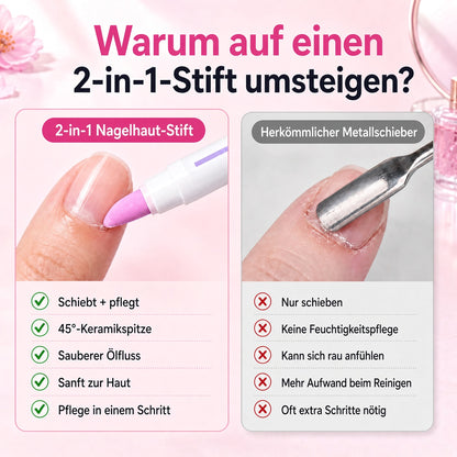 ✨Jetzt 1+1 GRATIS  2-in-1 Nagelhautpflege-Stift – Keramikspitze, Pflegend  upsell