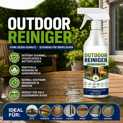 🌿 50% SPAREN | Gegen Grünbelag, Schimmel & schwarze Flecken – Kraftvoller Outdoor-Reiniger für hartnäckigen Schmutz