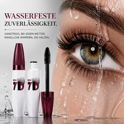 🎁 1+1 GRATIS| 💧 Wischfeste Mascara mit Curl-Effekt – Längere Wimpern ohne Panda-Effekt