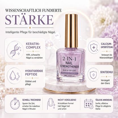 💅 Lila perlglänzender Nagelverstärker | Repariert schwache Nägel für glasartigen natürlichen Glanz upsell