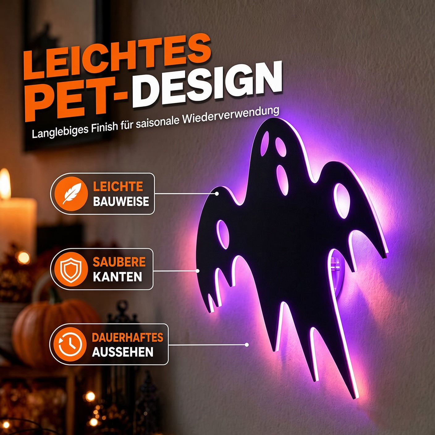 🎃 50 % RABATT! 👻 Leuchtende Halloween-LED-Deko – Aufkleben, Einschalten & Gruselige Stimmung Zaubern ✨