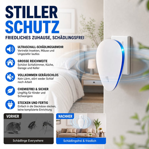 🔥 50 % RABATT 🔥 Multifunktionaler Ultraschall-Schädlingsvertreiber 🏠 Leise & verbesserte Version