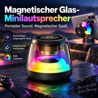 🎵 Tragbarer Bluetooth-6.0-Lautsprecher – RGB-Licht, 360°-TWS-Stereo-Sound, magnetisches Design & lange Akkulaufzeit