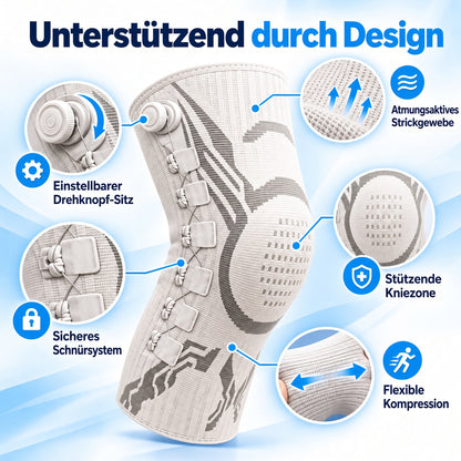 🏆 50% RABATT | 🦵Verstellbare Kniebandage mit Gezielter Kompression & Optimaler Stabilität – Ergonomische Kniestütze für Alltag, Sport & Tägliche Bewegung