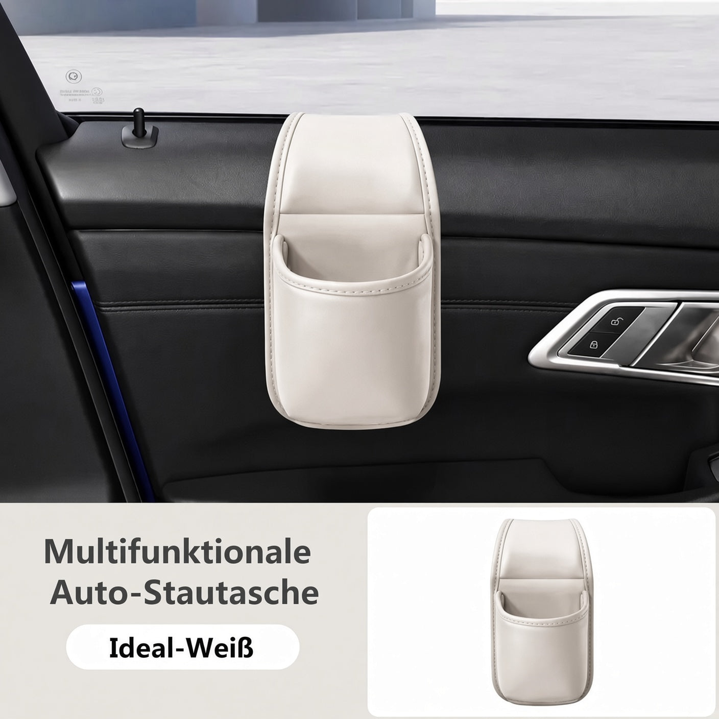 📱 Selbstklebende Auto-Aufbewahrungstasche – für Handy, Schlüssel, Karten & Trinkflasche 🔑💳🥤