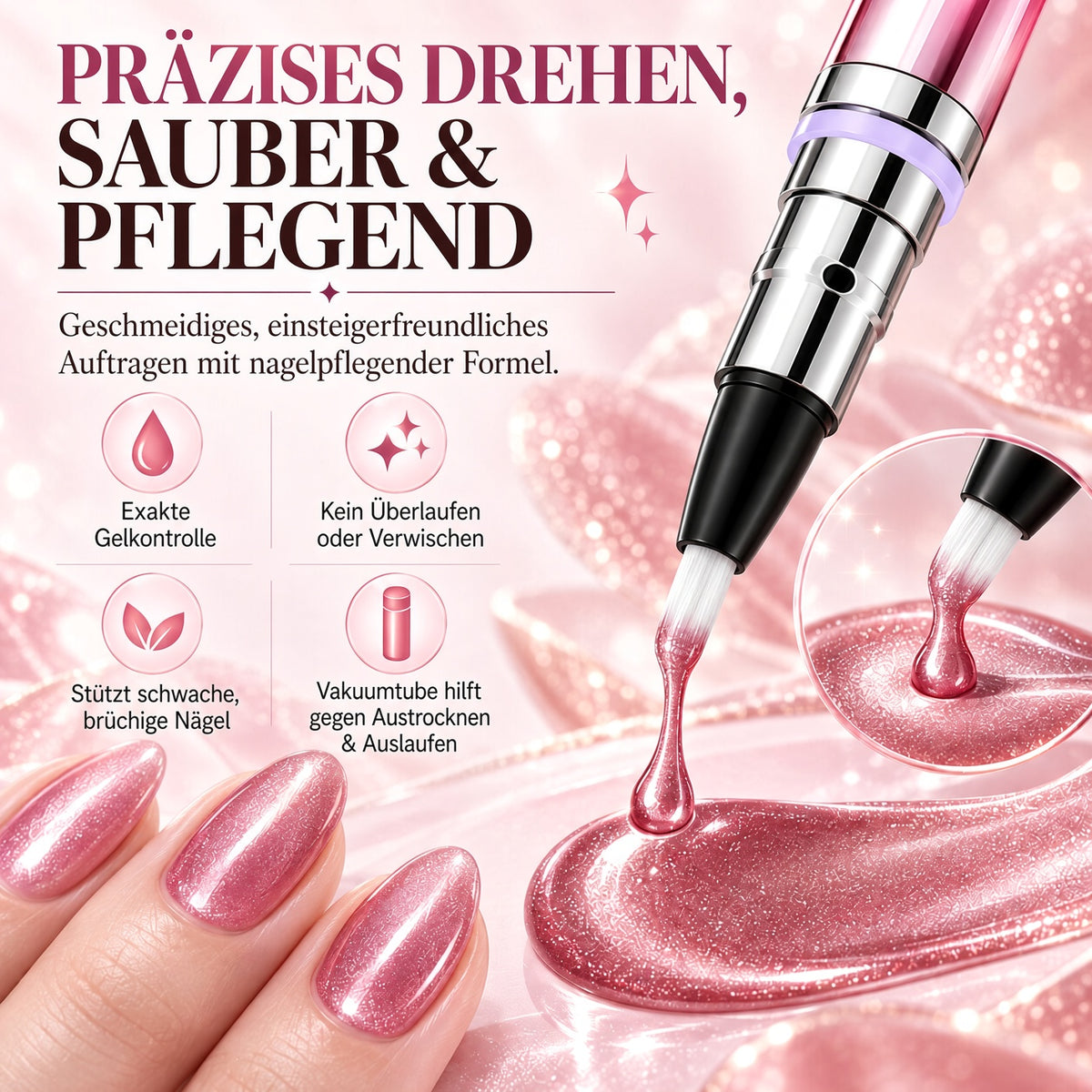 ✨ 50 % Rabatt – 6-in-1 Nagelpflege- & Cat-Eye-Stift – All-in-One Base, Builder, Farbe & Top Coat mit integriertem Magneten