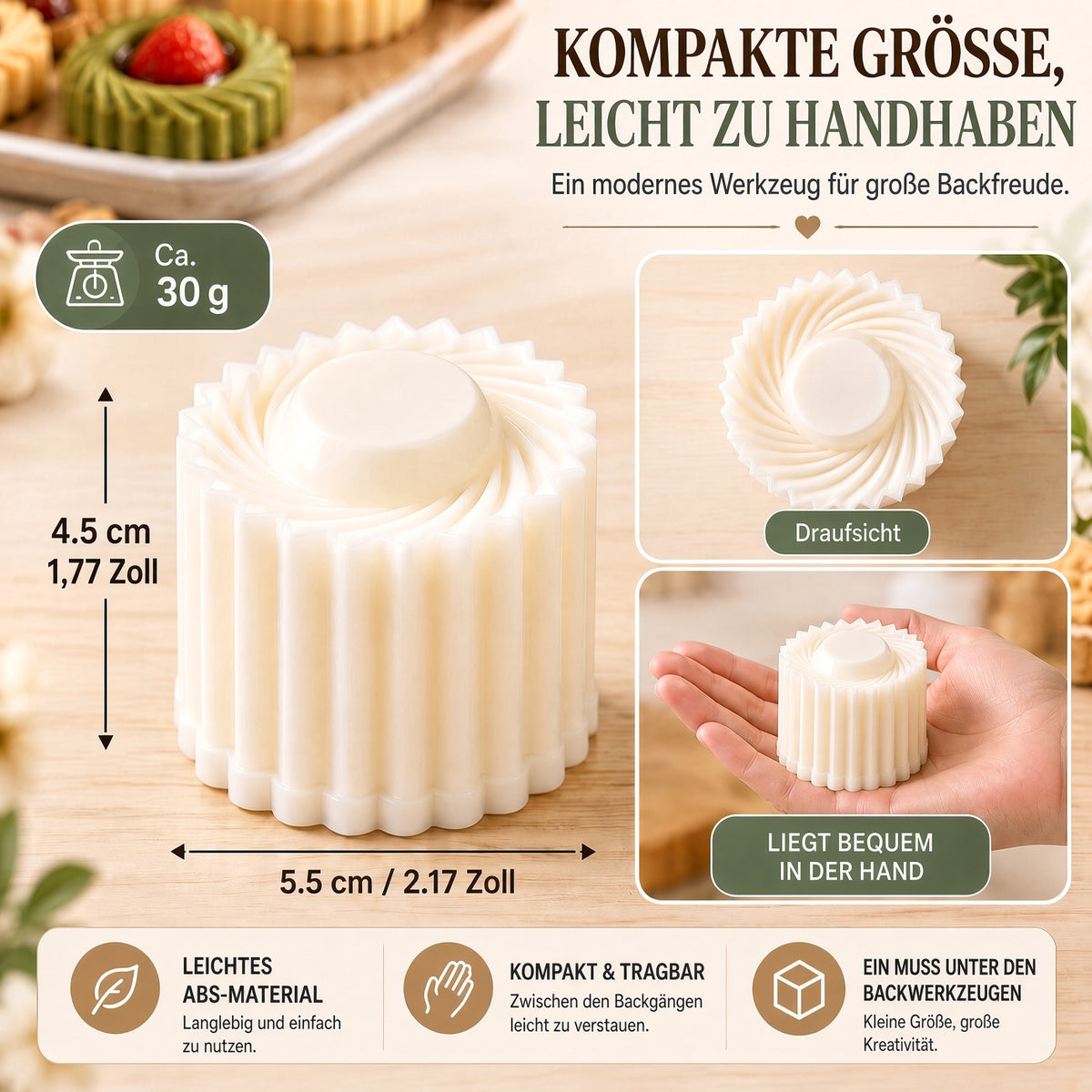 UPSELL🔥Jetzt 40 % Rabatt |✨ 2-in-1 Gebäckform – Süße Kunstwerke in Sekunden