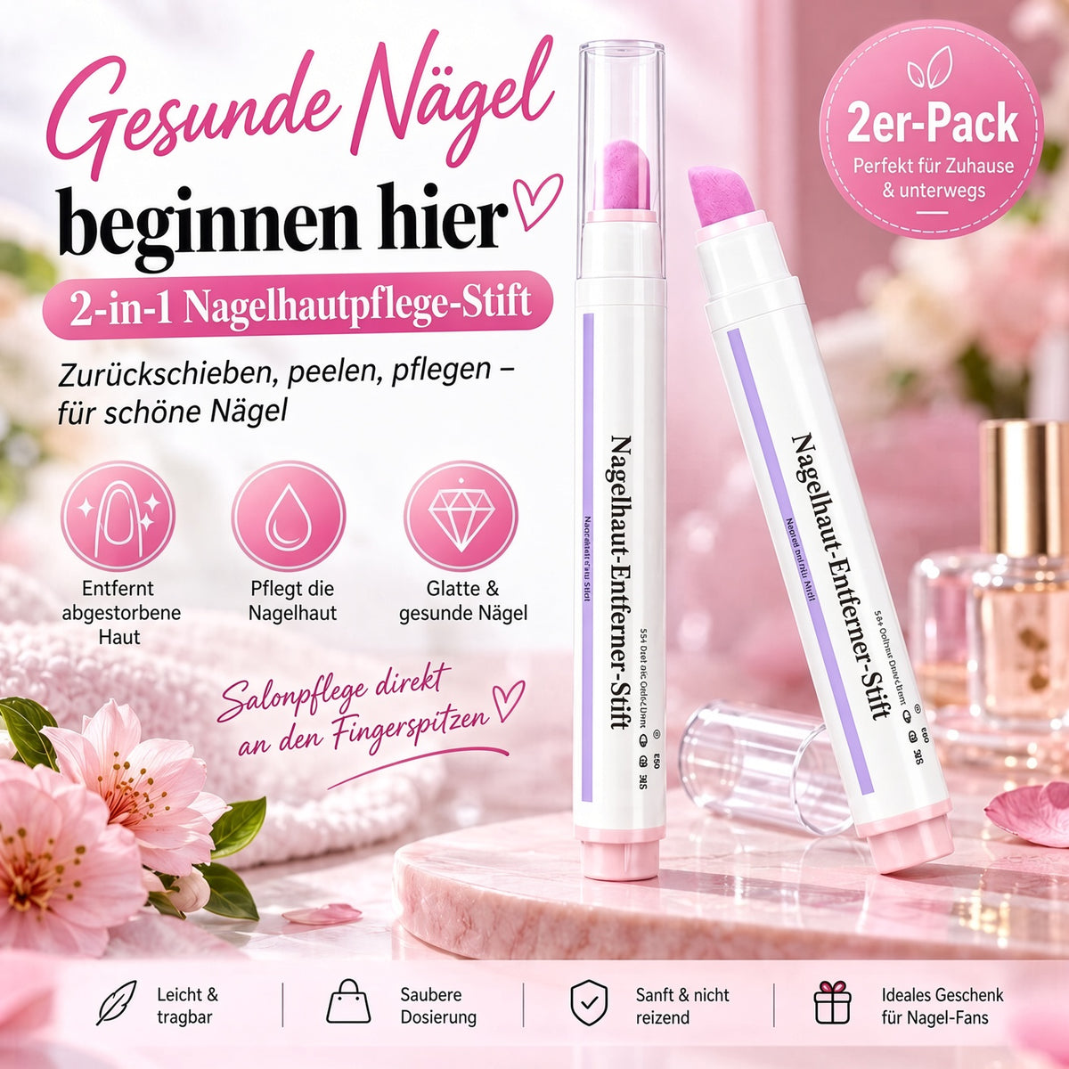 ✨Jetzt 1+1 GRATIS  2-in-1 Nagelhautpflege-Stift – Keramikspitze, Pflegend  upsell