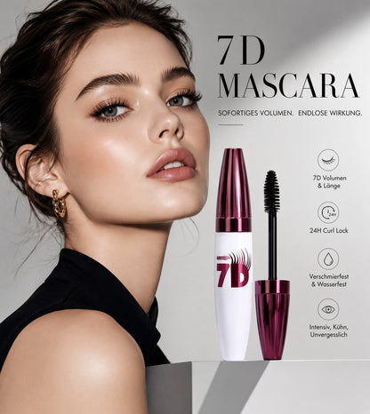🎁 1+1 GRATIS| 💧 Wischfeste Mascara mit Curl-Effekt – Längere Wimpern ohne Panda-Effekt