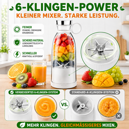 🔥 40% Rabatt💥Bestseller Tragbarer Entsafter | Frischer Saft überall und jederzeit 🍎
