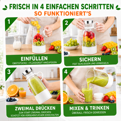 🔥 40% Rabatt💥Bestseller Tragbarer Entsafter | Frischer Saft überall und jederzeit 🍎