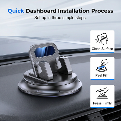 🚗 JETZT 50% RABATT! 📱 Drehbarer Armaturenbrett-Autotelefonhalter – 360° verstellbar & rutschfest – Freihändige Handyhalterung 🛡️