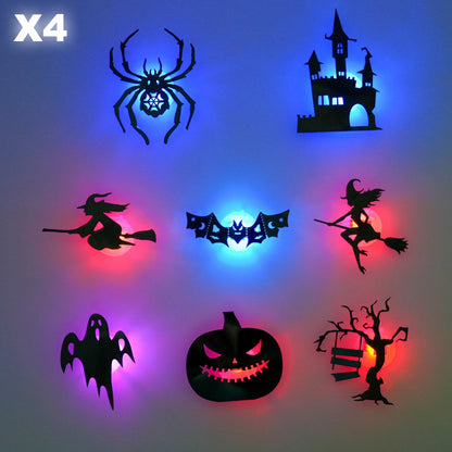 🎃 50 % RABATT! 👻 Leuchtende Halloween-LED-Deko – Aufkleben, Einschalten & Gruselige Stimmung Zaubern ✨