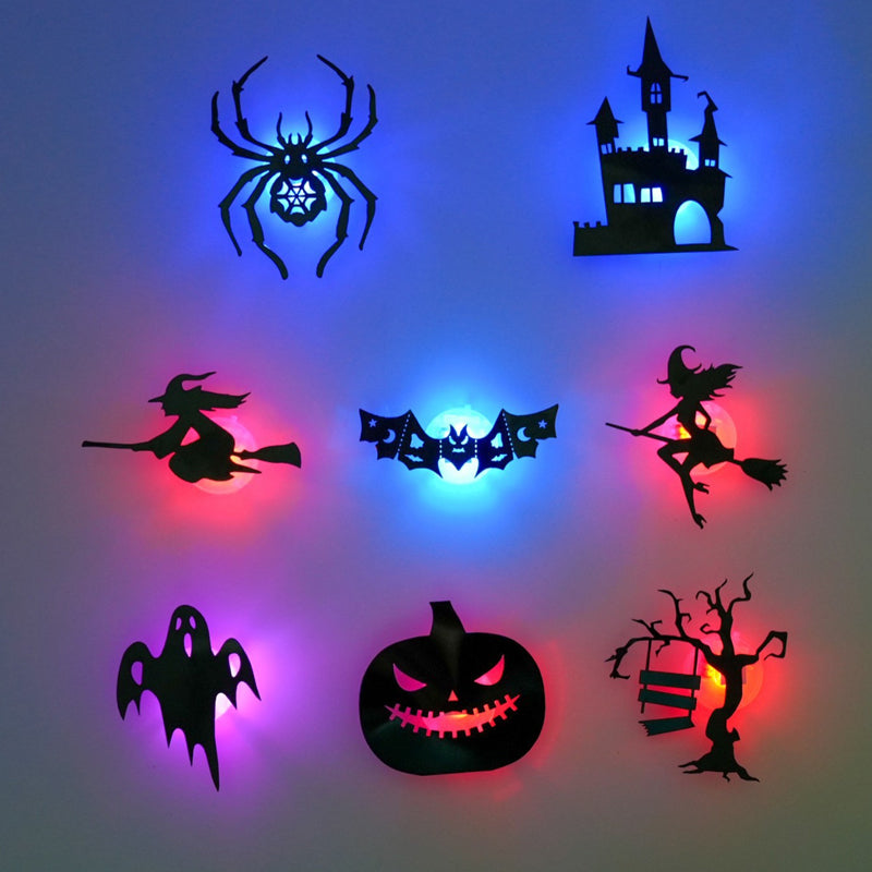 🎃 50 % RABATT! 👻 Leuchtende Halloween-LED-Deko – Aufkleben, Einschalten & Gruselige Stimmung Zaubern ✨