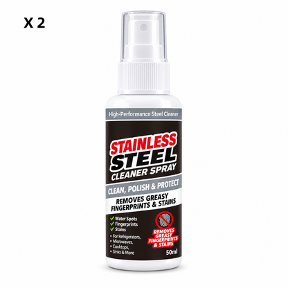 ✨ 50 % Rabatt | Edelstahl-Reinigungs- & Polierspray für Kühlschrank, Dunstabzugshaube, Backofen und weitere Küchengeräte