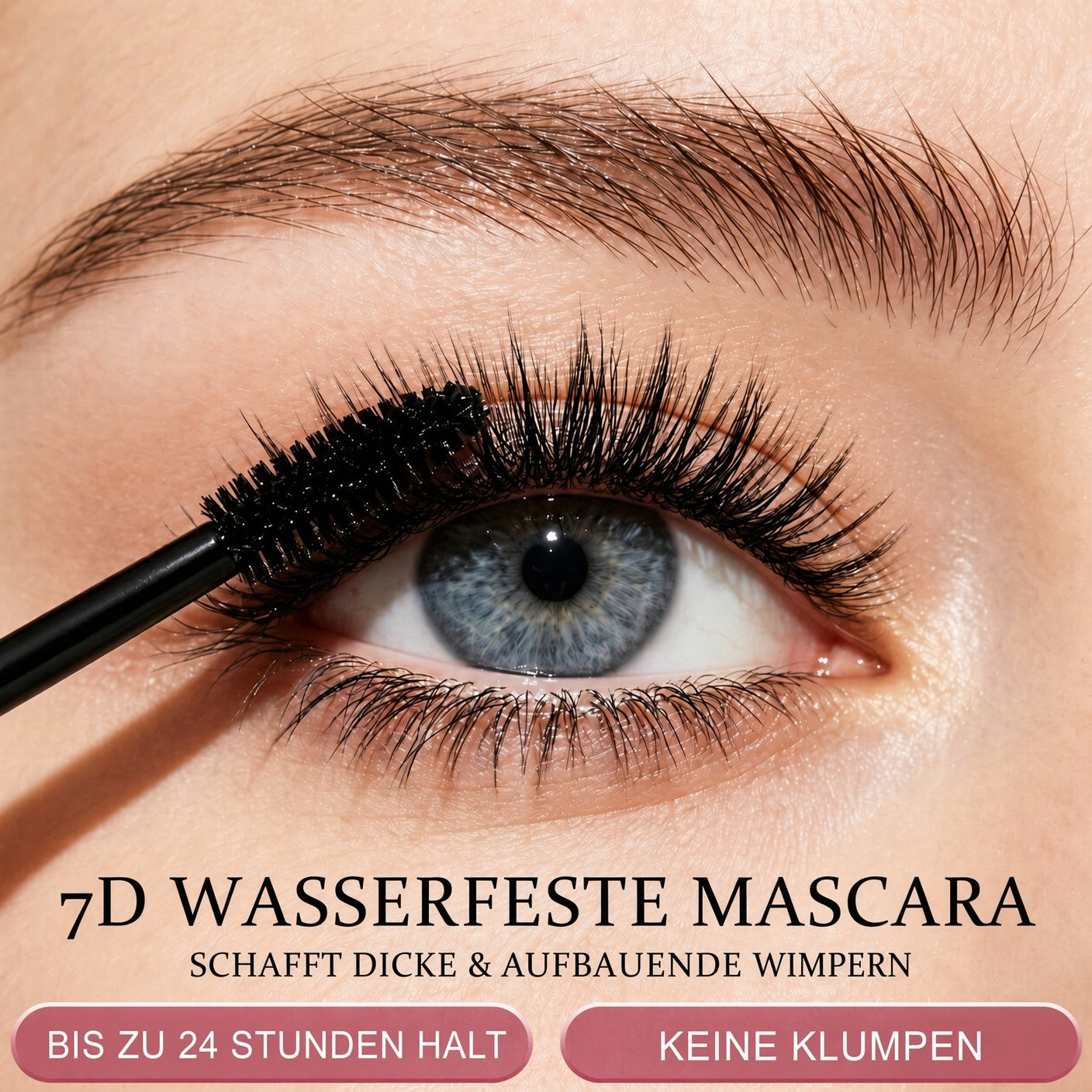 🎁 1+1 GRATIS| 💧 Wischfeste Mascara mit Curl-Effekt – Längere Wimpern ohne Panda-Effekt