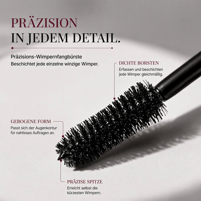 🎁 1+1 GRATIS| 💧 Wischfeste Mascara mit Curl-Effekt – Längere Wimpern ohne Panda-Effekt