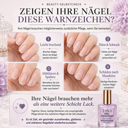 💅 Lila perlglänzender Nagelverstärker | Repariert schwache Nägel für glasartigen natürlichen Glanz upsell
