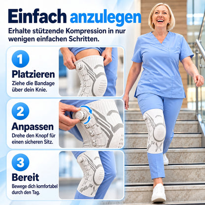 🏆 50% RABATT | 🦵Verstellbare Kniebandage mit Gezielter Kompression & Optimaler Stabilität – Ergonomische Kniestütze für Alltag, Sport & Tägliche Bewegung