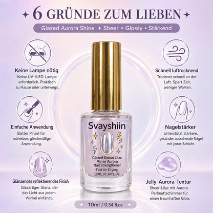 💅 Lila perlglänzender Nagelverstärker | Repariert schwache Nägel für glasartigen natürlichen Glanz upsell